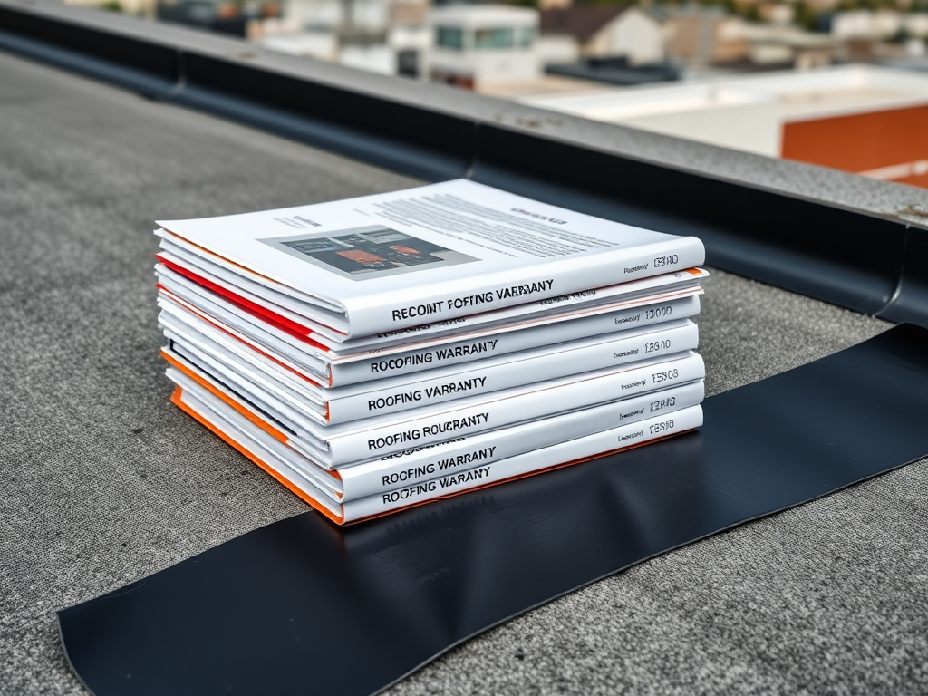 Side-by-side illustration comparing NDL, material-only, and workmanship EPDM roof warranty documents